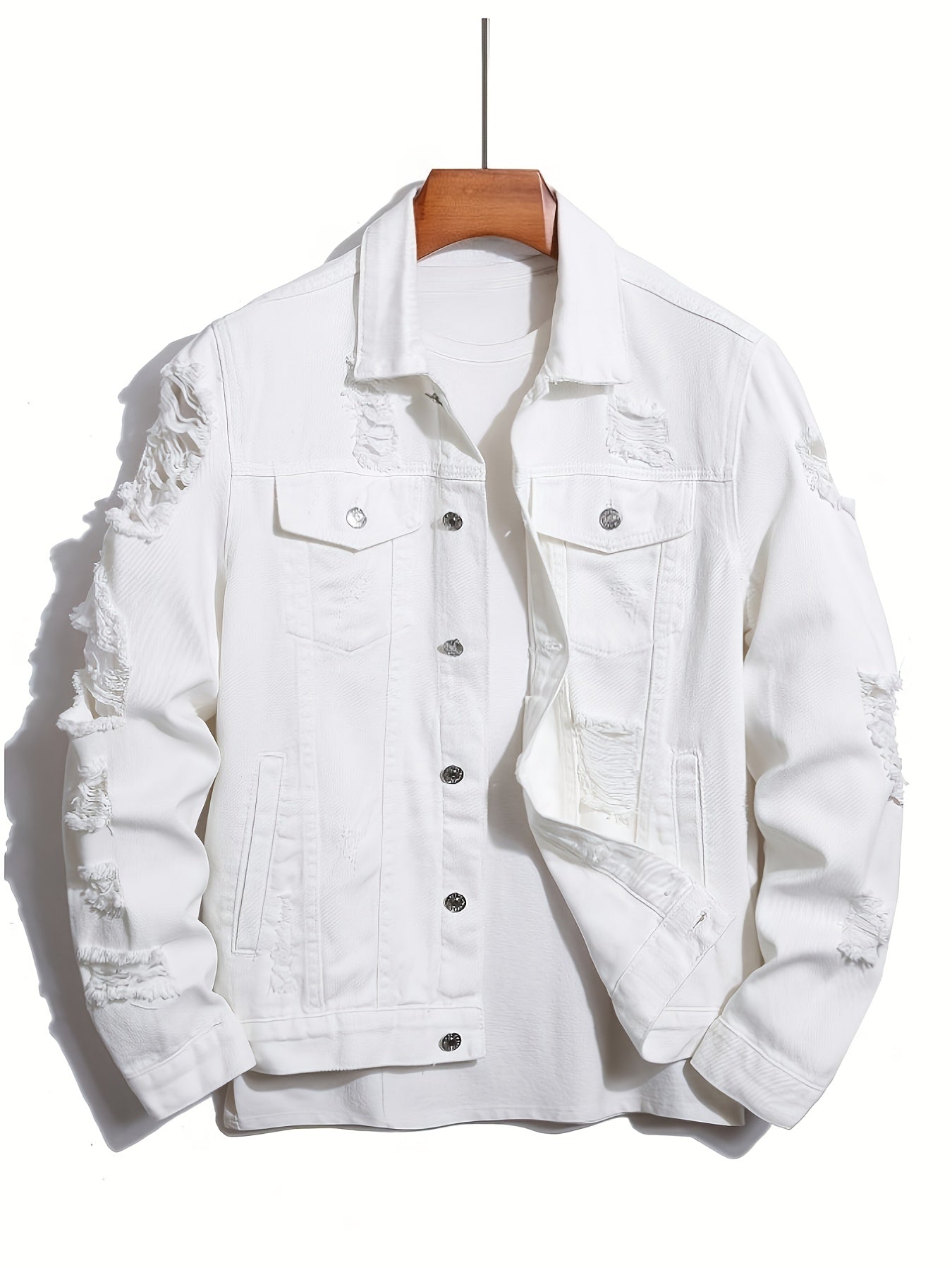 Men's Relaxed Denim Single-Breasted Jacket – 6-Variant Selection – view 9