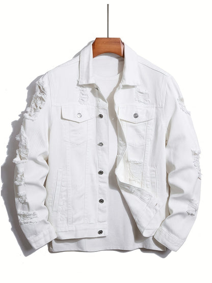 Men's Relaxed Denim Single-Breasted Jacket – 6-Variant Selection – view 24