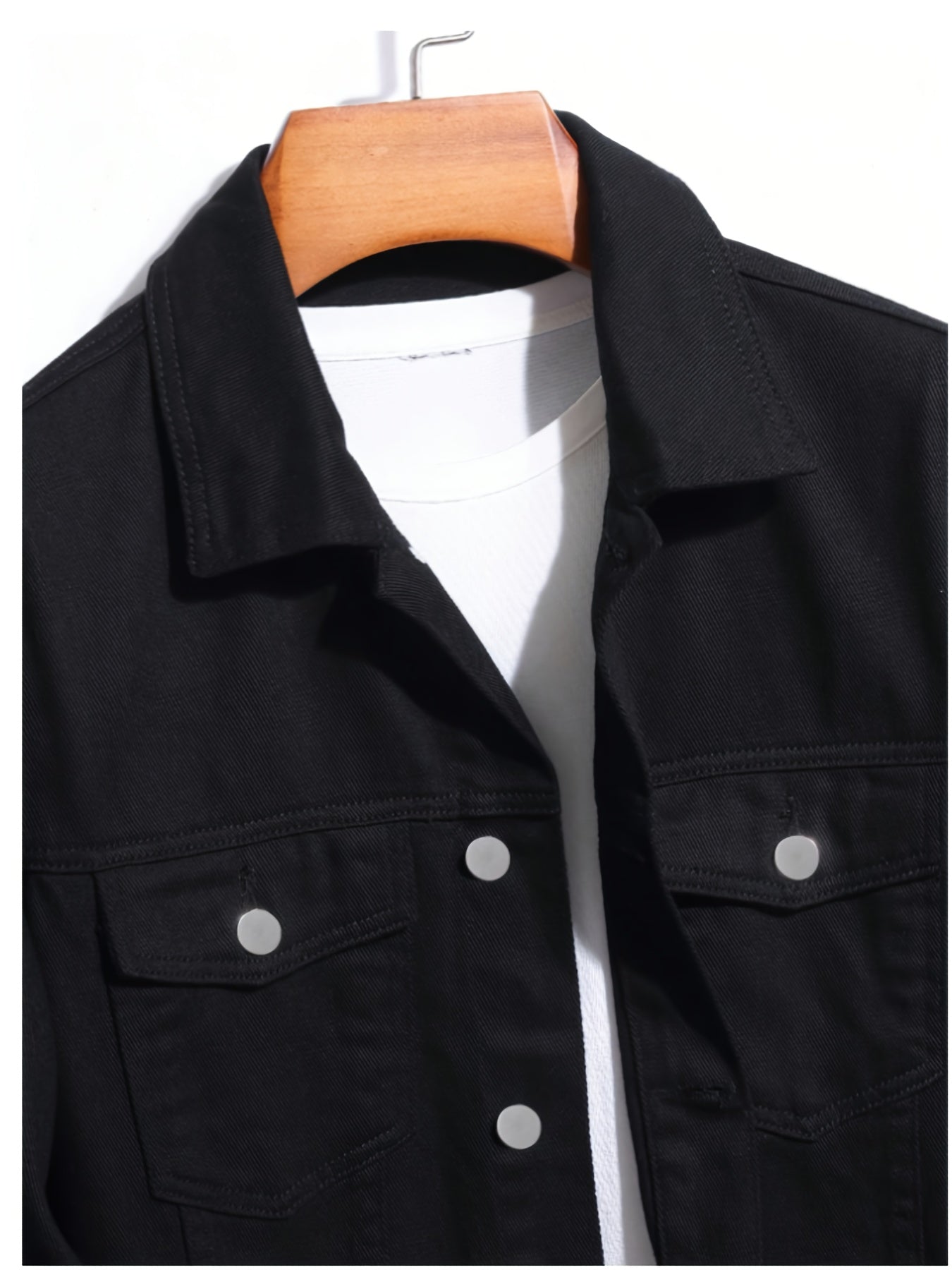 Men's Relaxed Denim Single-Breasted Jacket – Yellow – view 5