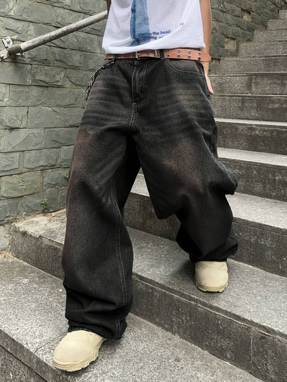 Men's Relaxed Fit Jeans - Black Denim Clean Finish – view 5