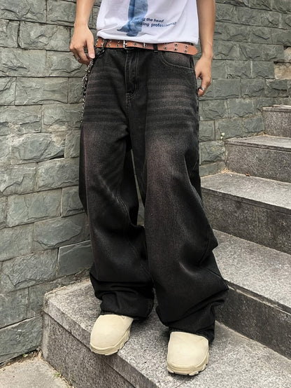 Men's Relaxed Fit Jeans - Black Denim Clean Finish – view 11