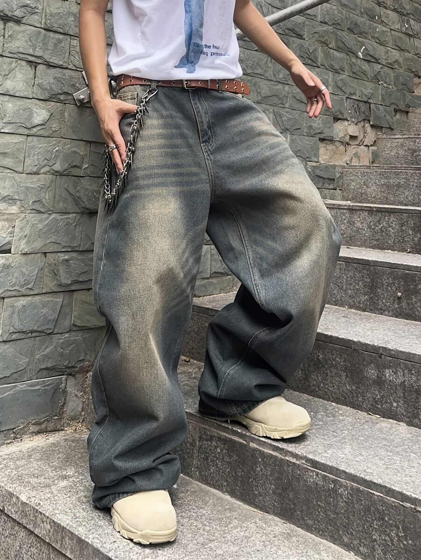 Men's Relaxed Fit Jeans - Black Denim Clean Finish – view 13