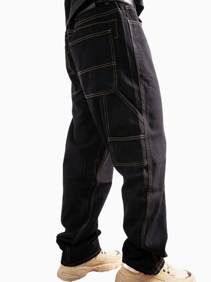Men's Relaxed Fit Jeans - Black Denim Clean Finish Weekend – view 4