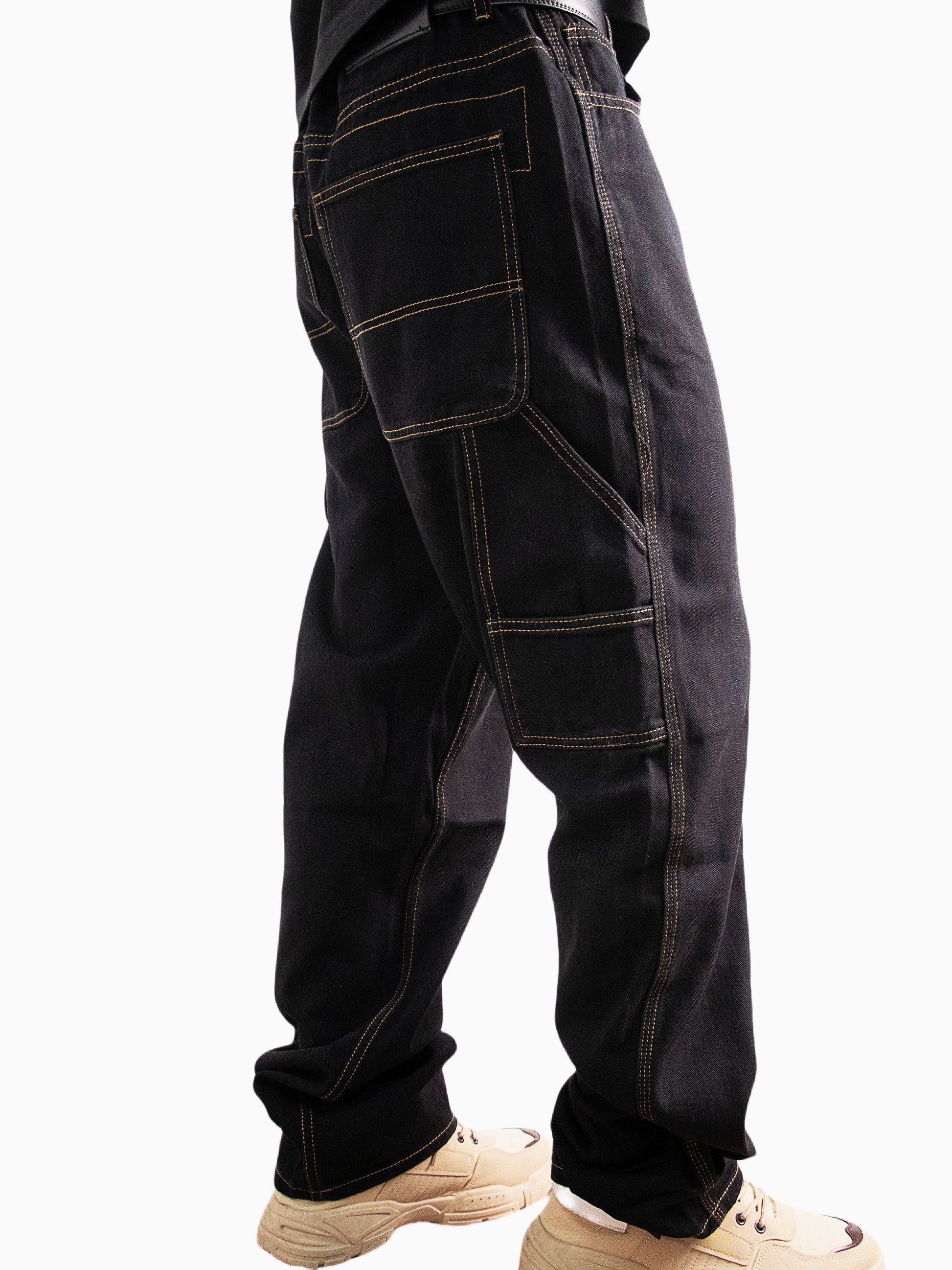 Men's Relaxed Fit Jeans - Black Denim Clean Finish Weekend – view 8