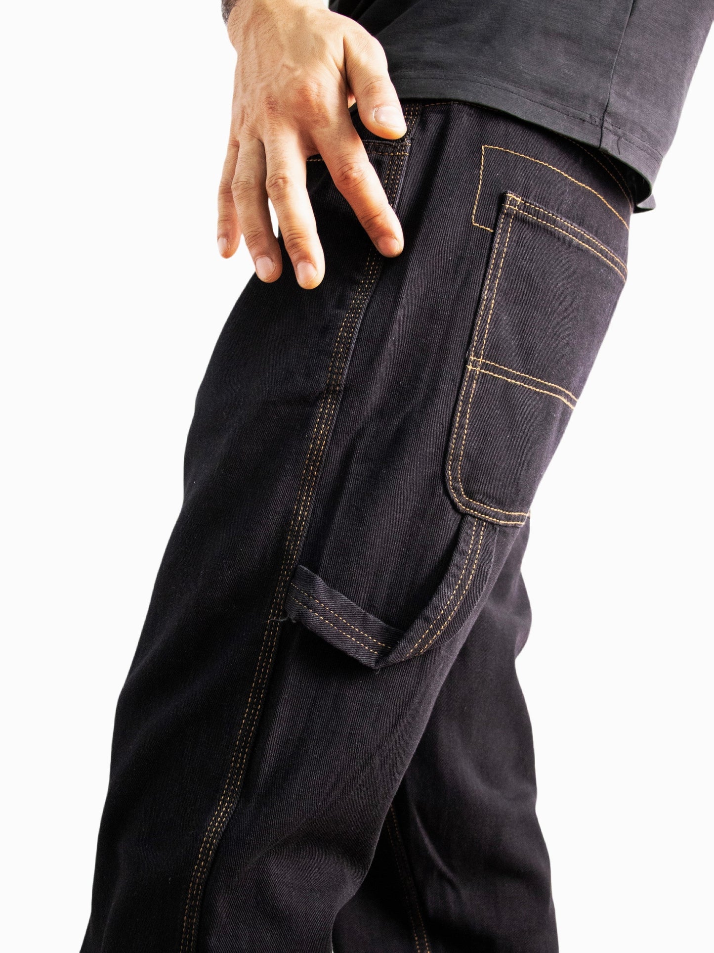 Men's Relaxed Fit Jeans - Black Denim Clean Finish Weekend – view 10