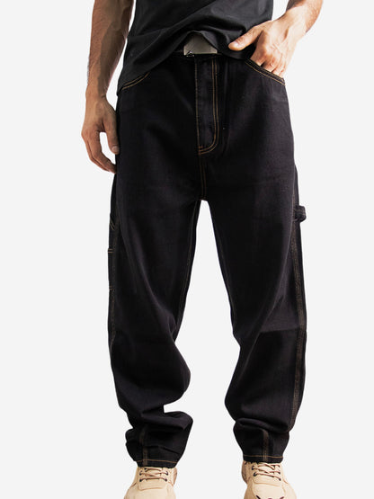 Men's Relaxed Fit Jeans - Black Denim Clean Finish Weekend – Black option – main product image