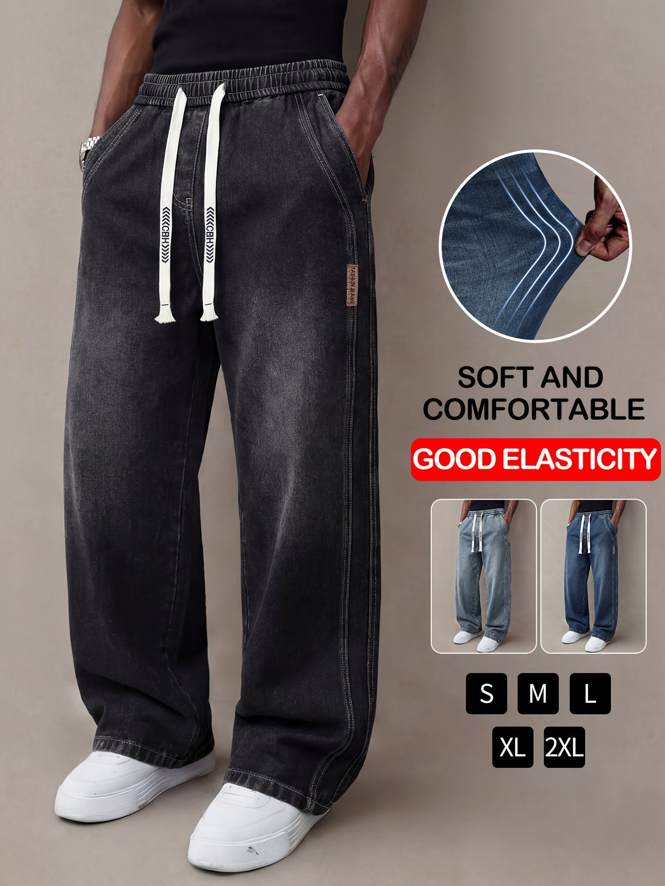 Men's Relaxed Fit Jeans - Classic Wash Clean Finish – 12-Variant Selection – view 14