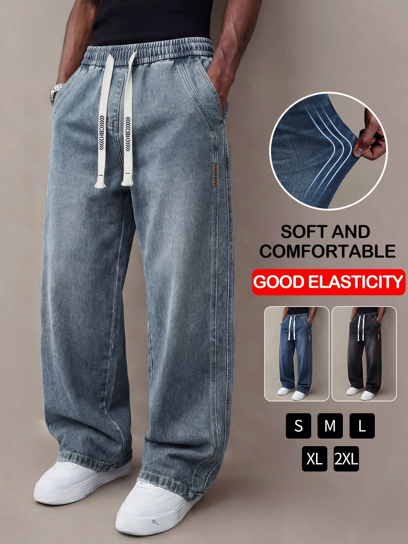 Men's Relaxed Fit Jeans - Classic Wash Clean Finish – 12-Variant Selection – view 20