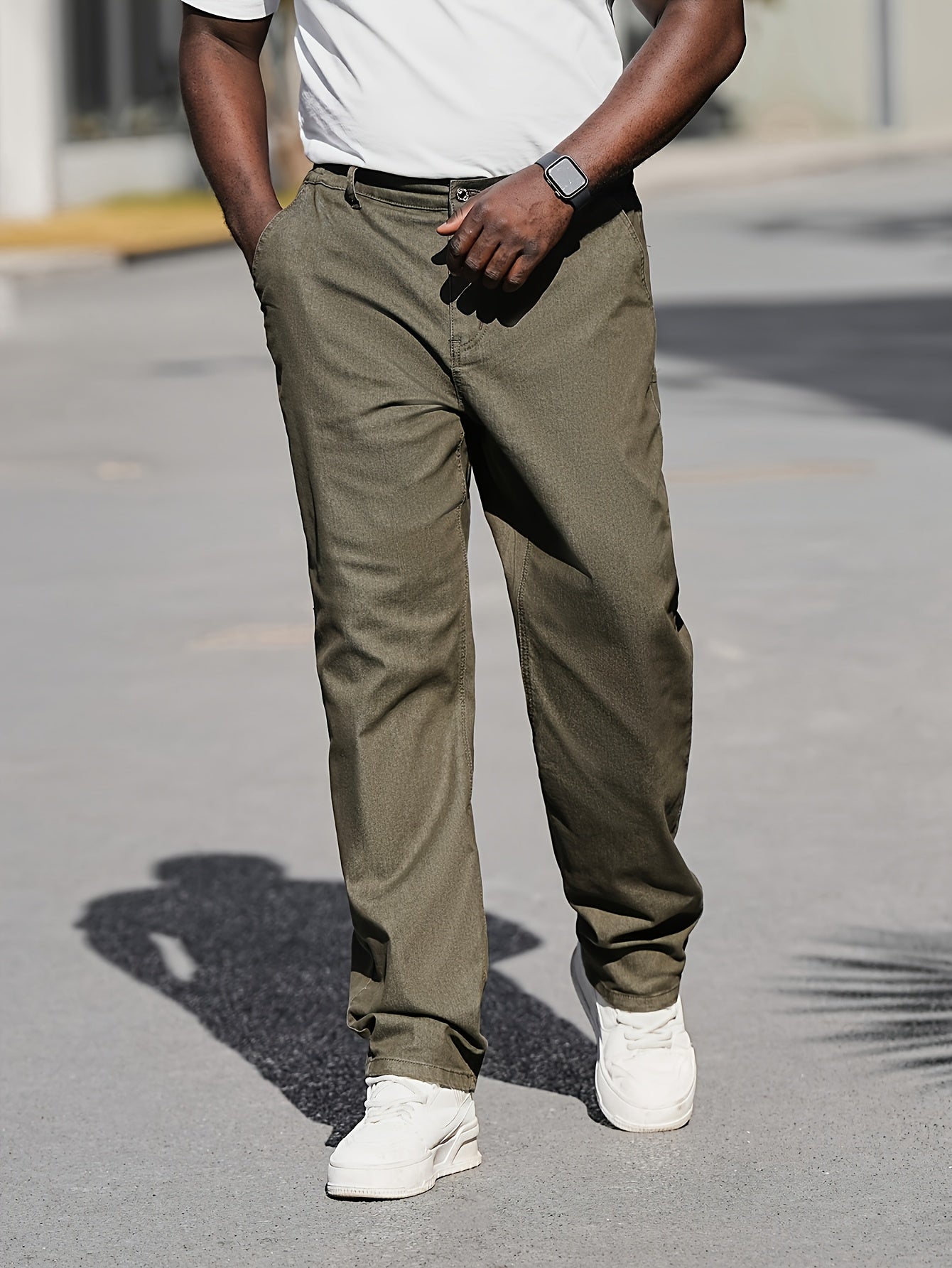 Men's Relaxed Fit Jeans - Classic Wash Clean Finish – fern green – view 2