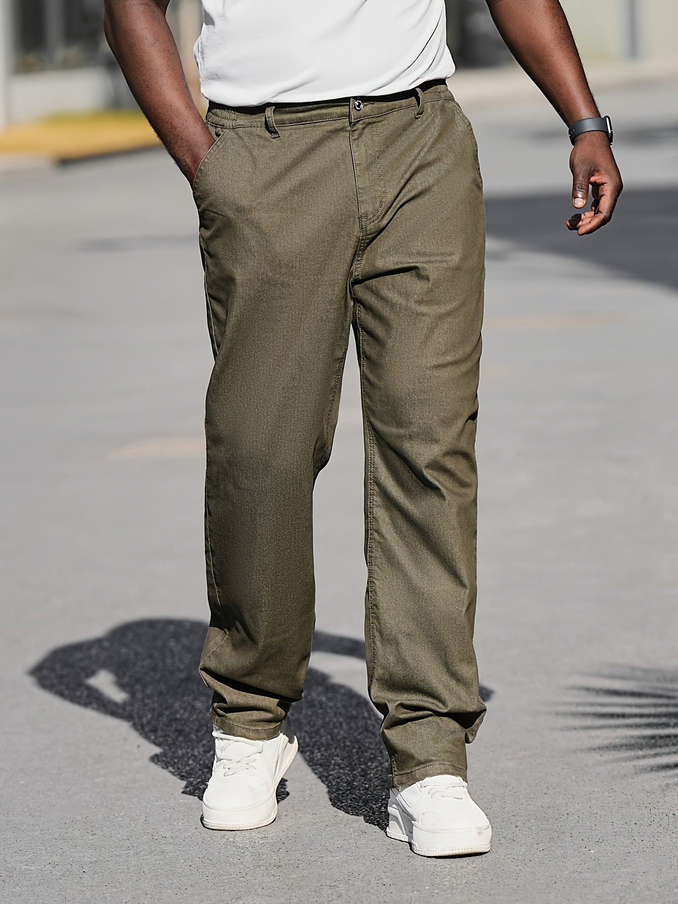 Men's Relaxed Fit Jeans - Classic Wash Clean Finish – fern green – view 6