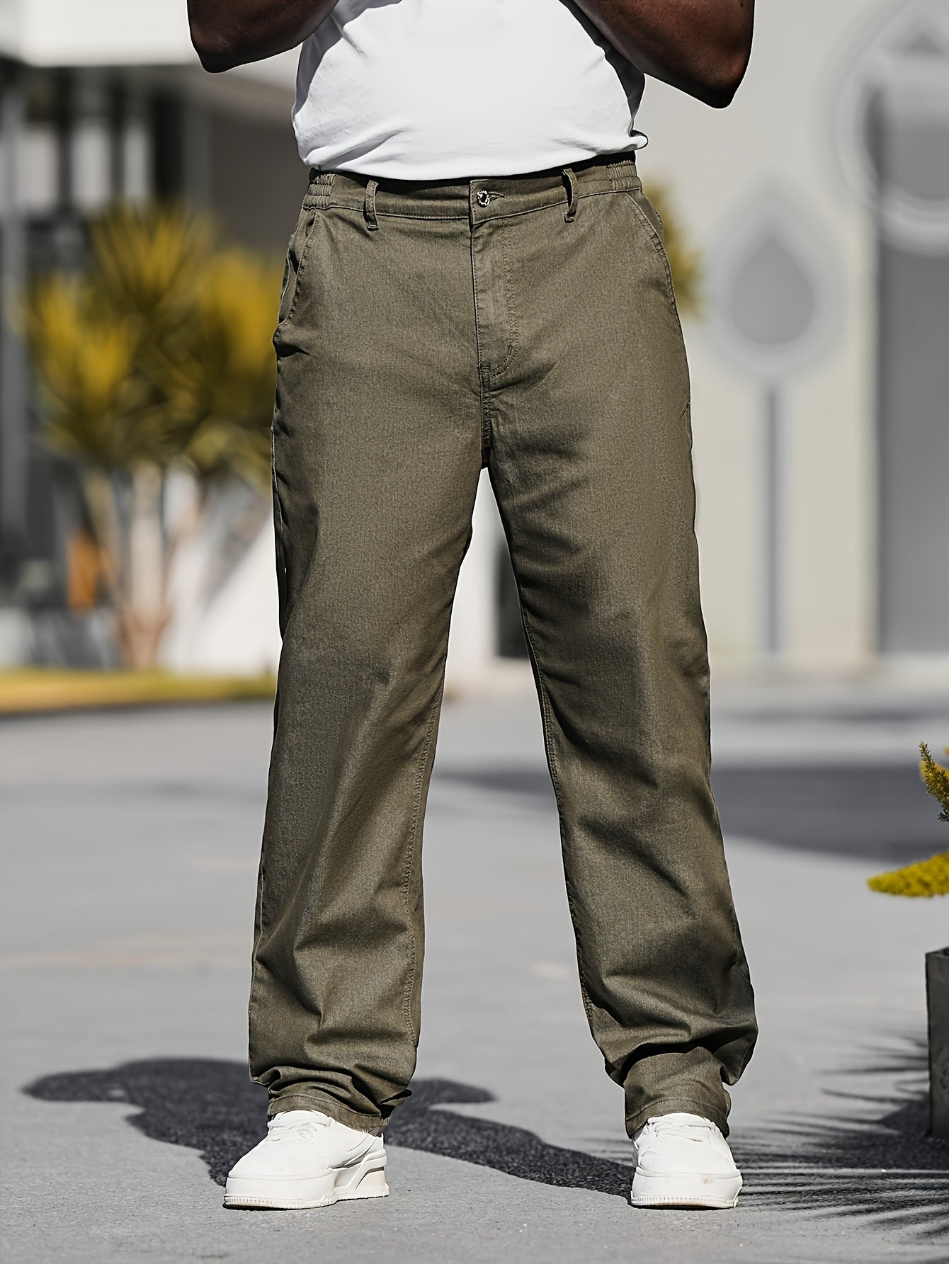 Men's Relaxed Fit Jeans - Classic Wash Clean Finish – fern green – view 14