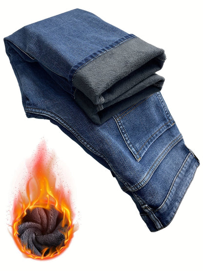 Men's Relaxed Fit Jeans - Classic Wash Clean Finish – Mid Rise – Blue option – view 2