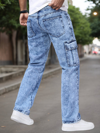 Men's Relaxed Fit Jeans - Classic Wash Utility Pocket – view 7
