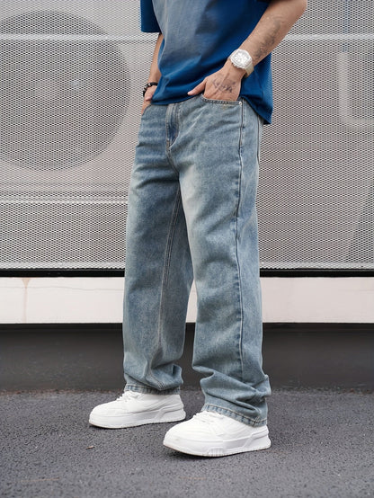 Men's Relaxed Fit Jeans - Vintage Wash Clean Finish – view 3
