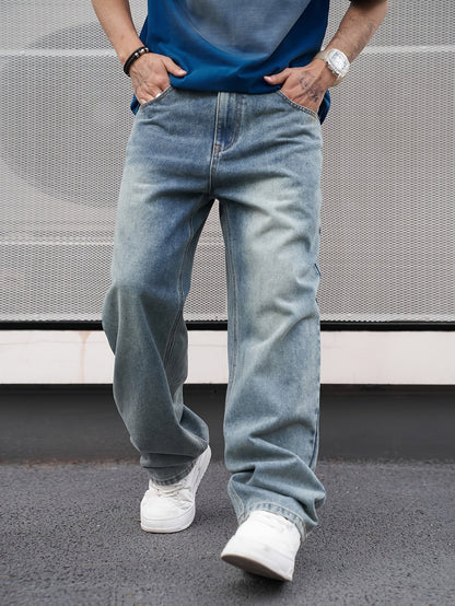 Men's Relaxed Fit Jeans - Vintage Wash Clean Finish – view 4