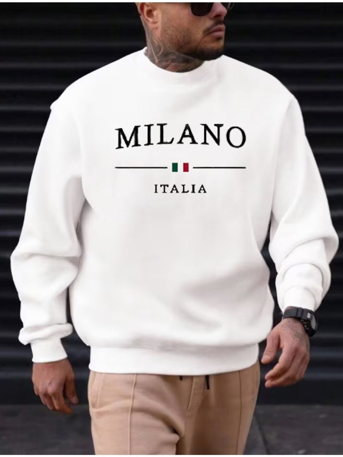 Men's Relaxed Pullover Sweatshirt – Black option – main product image