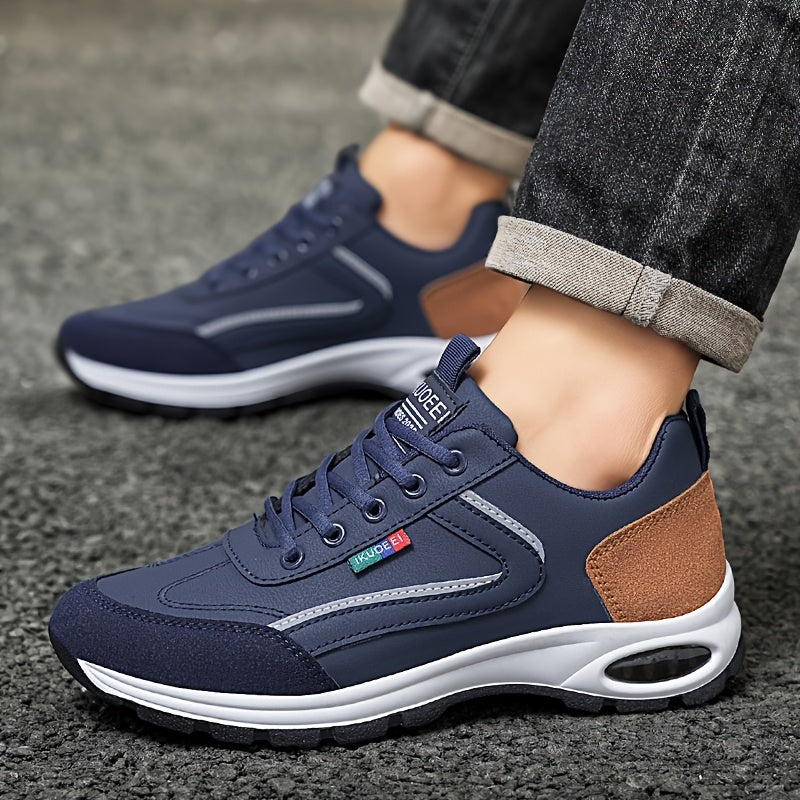 Men's Running Shoes - Breathable Comfort & Cushioned Support – Black / Blue – main product image