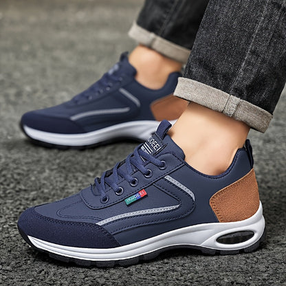Men's Running Shoes - Breathable Comfort & Cushioned Support – Black / Blue – main product image