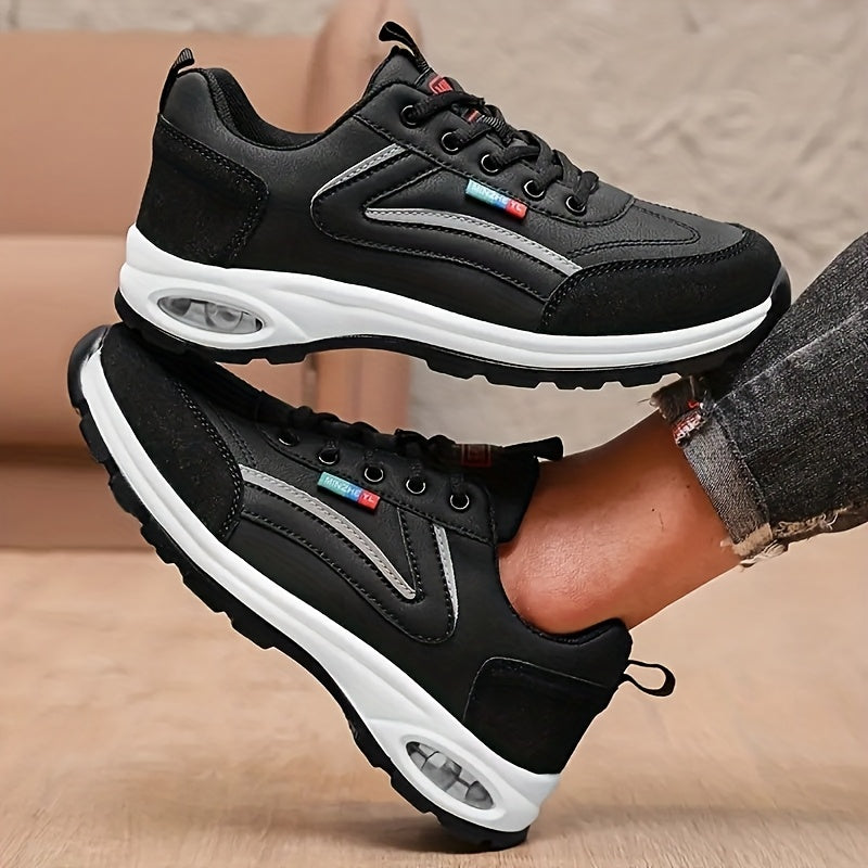Men's Running Shoes - Breathable Comfort & Cushioned Support – Black / Blue – view 5