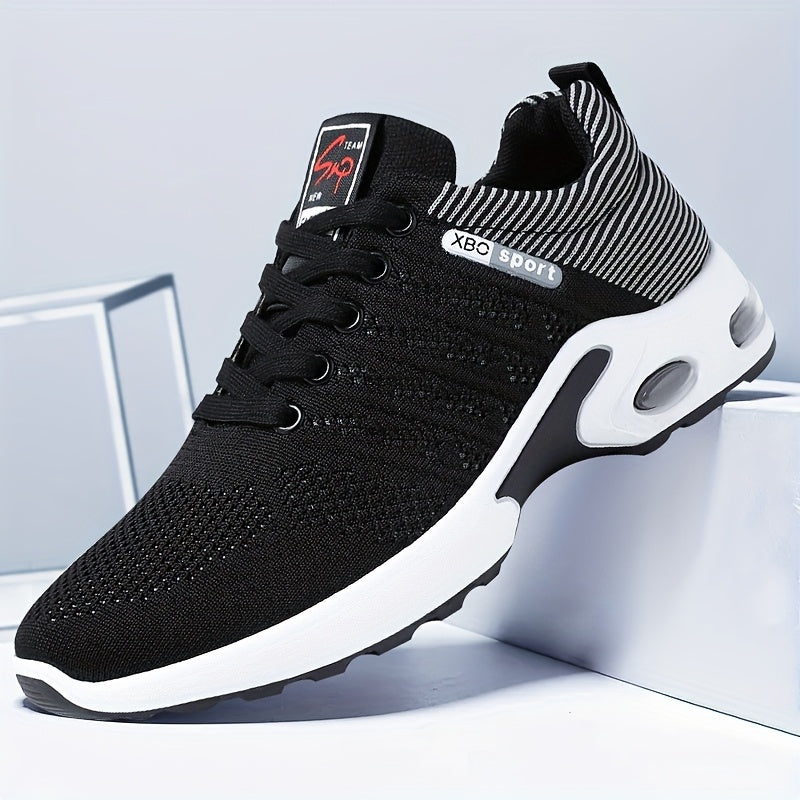 Men's Running Shoes - Breathable Comfort & Cushioned Support – Black White – view 6