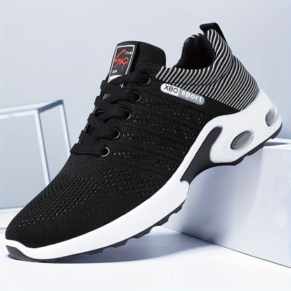 Men's Running Shoes - Breathable Comfort & Cushioned Support – Black White – view 6