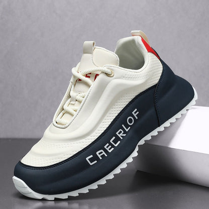 Men's Running Shoes - Breathable Comfort & Lightweight Design – Beige Blue – view 4