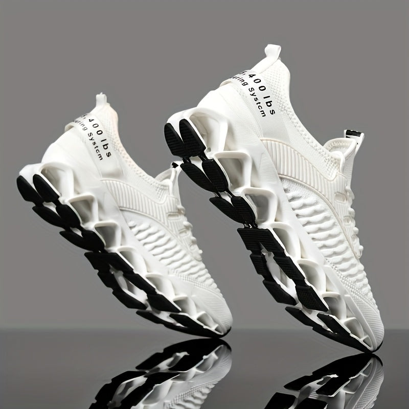 Men's Running Shoes - Breathable Comfort & Lightweight Design – White Colorway 77573 – view 3