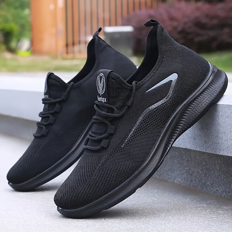 Men's Running Shoes - Breathable Comfort – Black / Grey – view 2