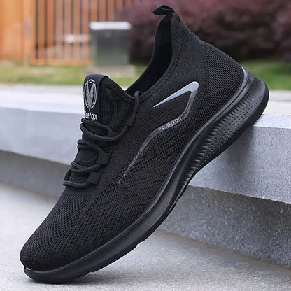 Men's Running Shoes - Breathable Comfort – Black / Grey – Black option – view 3