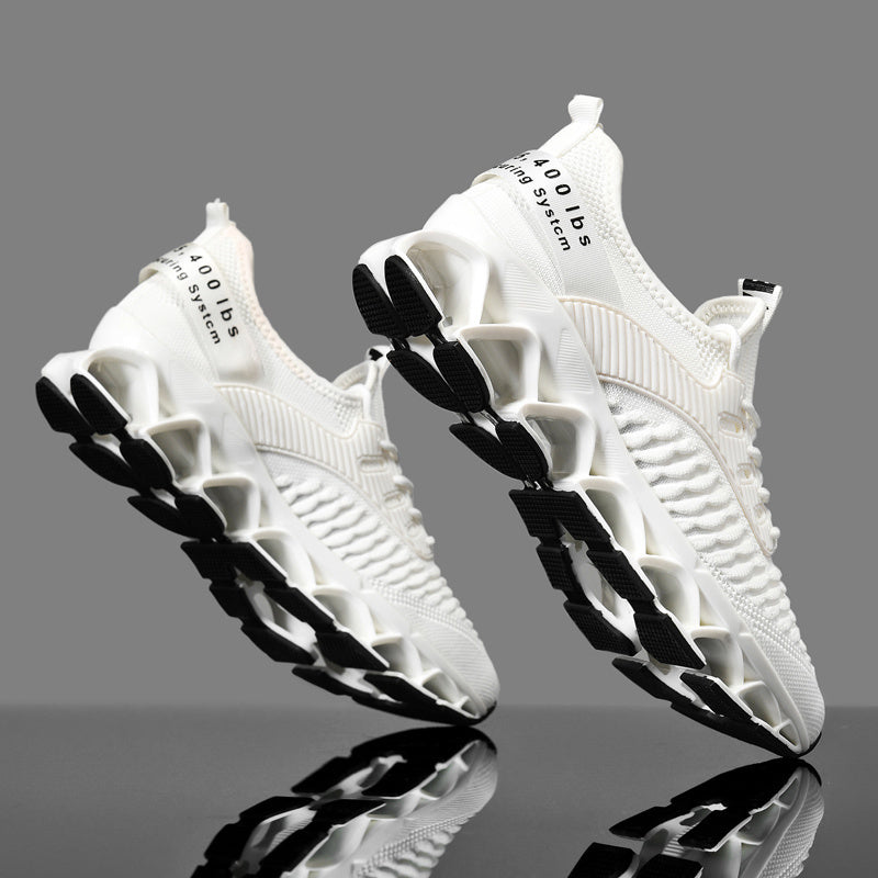 Men's Running Shoes - Breathable Comfort – White Lace – White option – view 2