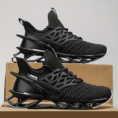 Men's Running Shoes - Breathable Mesh for Active Days – Black Lace – main product image