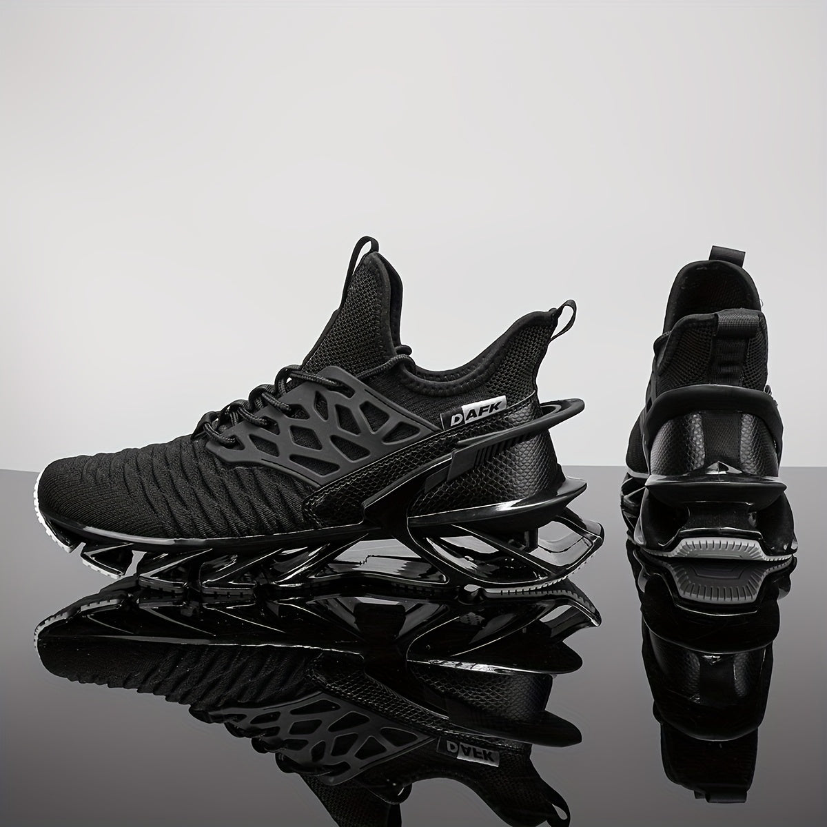 Men's Running Shoes - Breathable Mesh for Active Days – Black Lace – view 7