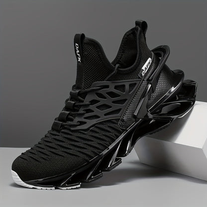 Men's Running Shoes - Breathable Mesh for Active Days – Black Lace – Black option – view 3