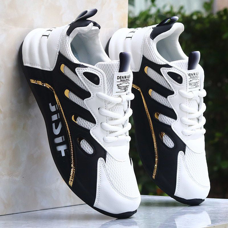 Men's Running Shoes - Breathable Mesh Lightweight for Active Days – Black / Red – Black option – main product image