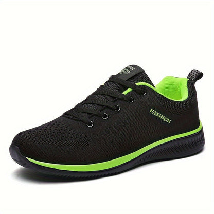 Men's Running Shoes - Breathable Mesh Lightweight for Active Days – (Red) / Green – view 2