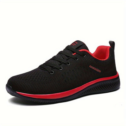 Men's Running Shoes - Breathable Mesh Lightweight for Active Days – (Red) / Green – view 3