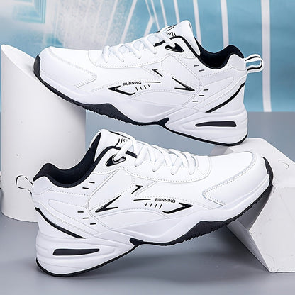 Men's Running Shoes - Breathable Mesh Non-Slip Sole for Outdoor & – White / Black – view 4