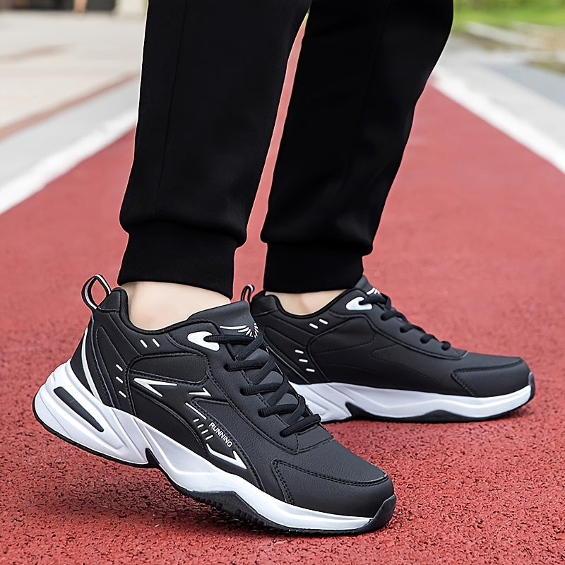 Men's Running Shoes - Breathable Mesh Non-Slip Sole for Outdoor & – White / Black – view 6