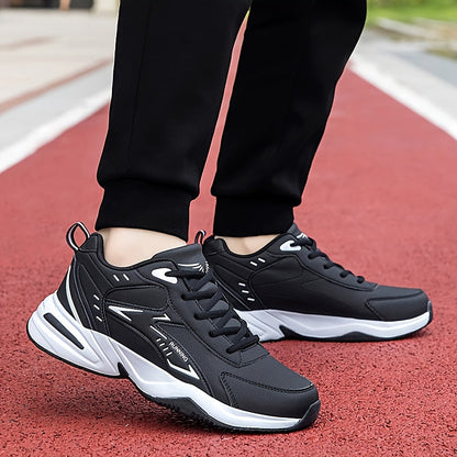Men's Running Shoes - Breathable Mesh Non-Slip Sole for Outdoor & – White / Black – view 6