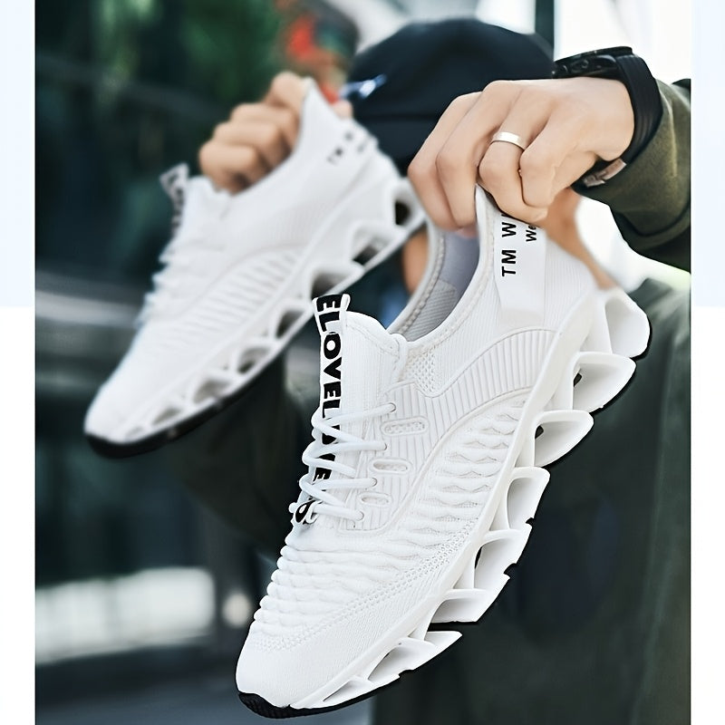 Men's Running Shoes - Comfort Fit for Outdoor & – White / Black – view 8