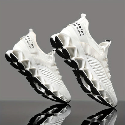 Men's Running Shoes - Comfort Fit for Outdoor & – White / Black – White option – main product image