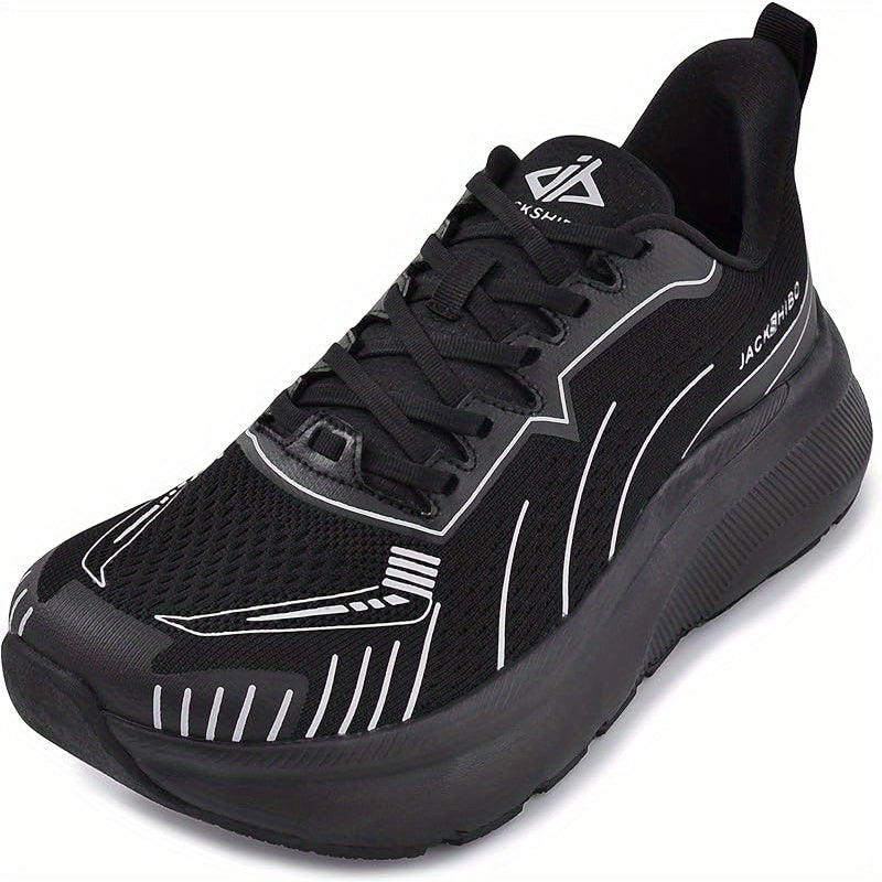 Men's Running Shoes - Cushioned Support & Wide Toe Comfort – Black option – view 3