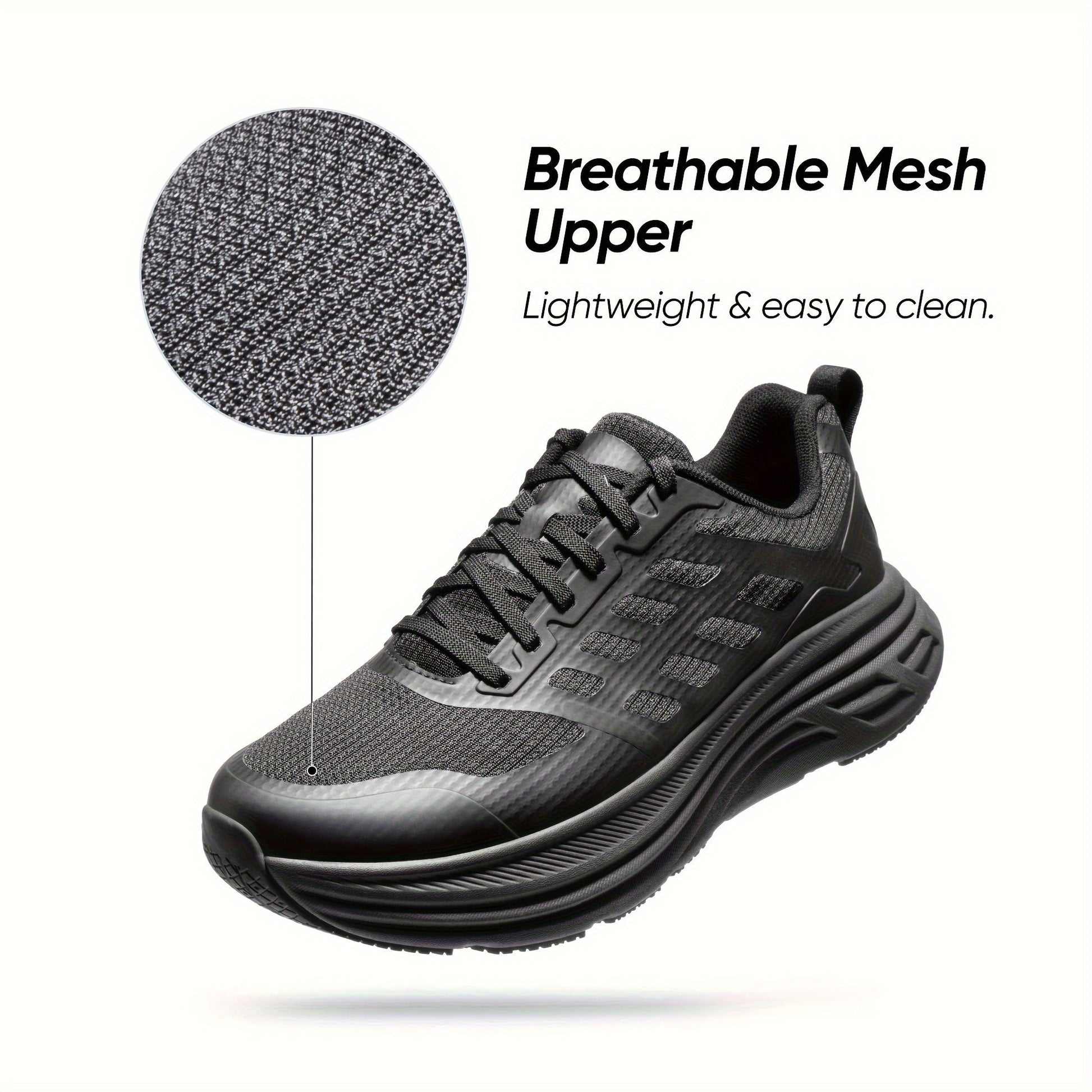 Men's Running Shoes - Non-Slip Sole & Breathable Comfort – Black / Sea Blue – view 3