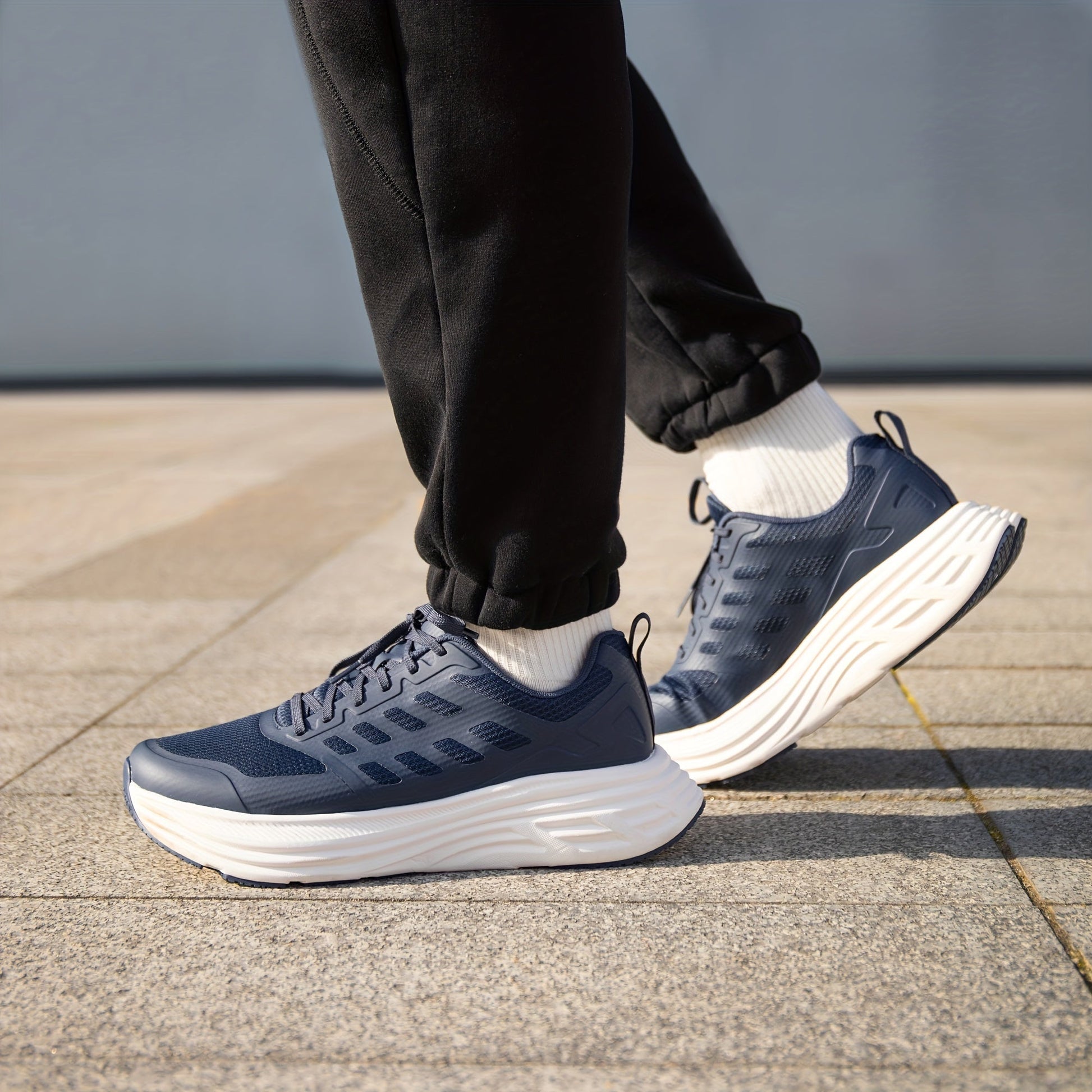 Men's Running Shoes - Non-Slip Sole & Breathable Comfort – Black / Sea Blue – view 5
