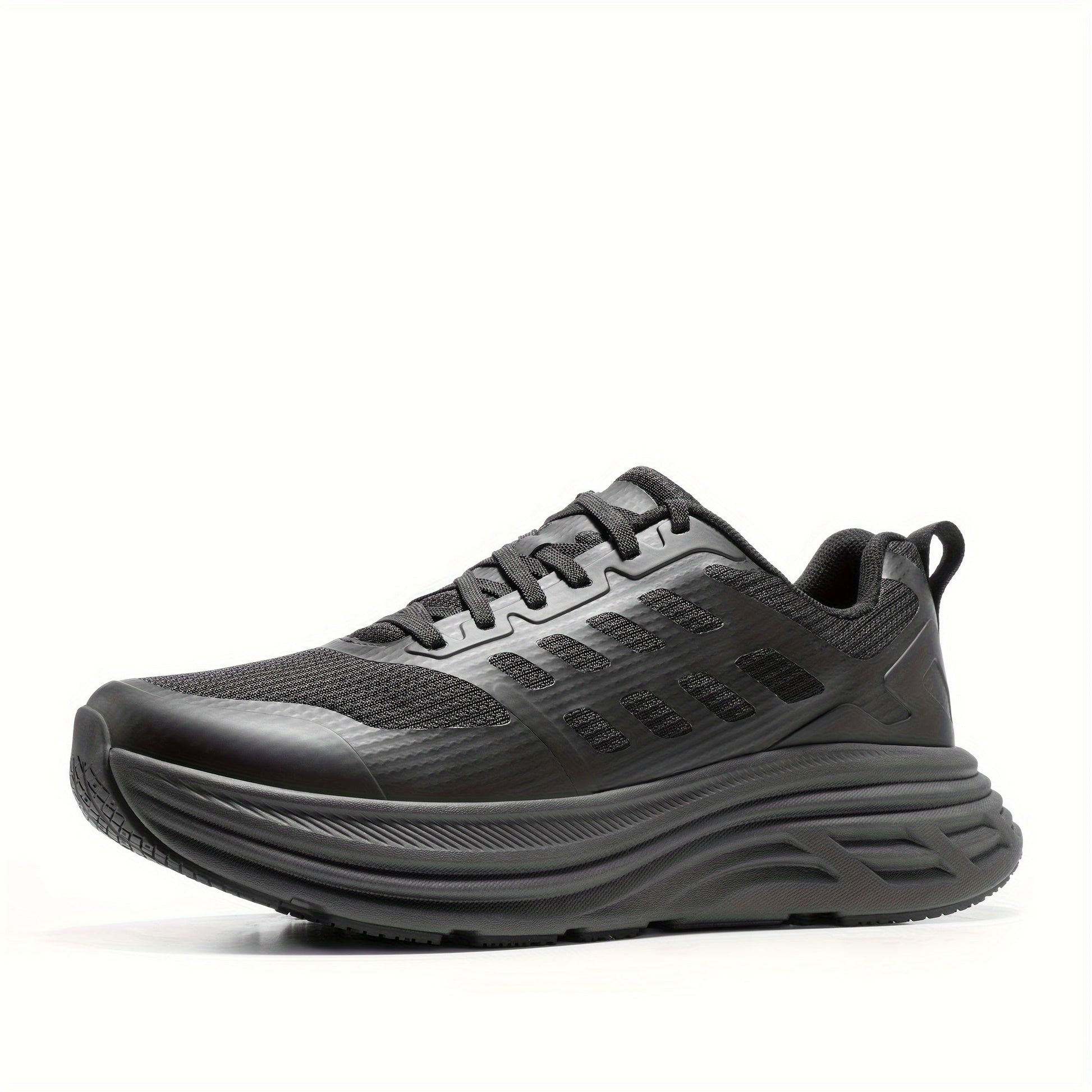 Men's Running Shoes - Non-Slip Sole & Breathable Comfort – Black / Sea Blue – Black option – view 2