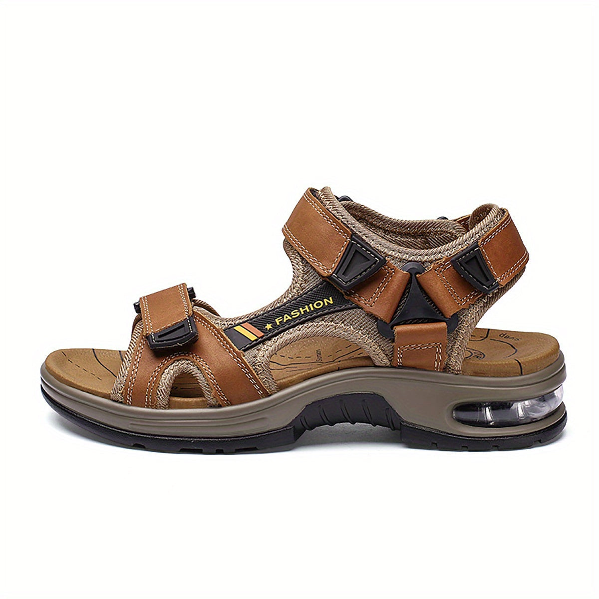 Men's Sandals - Cushioned Support – Brown option – view 3