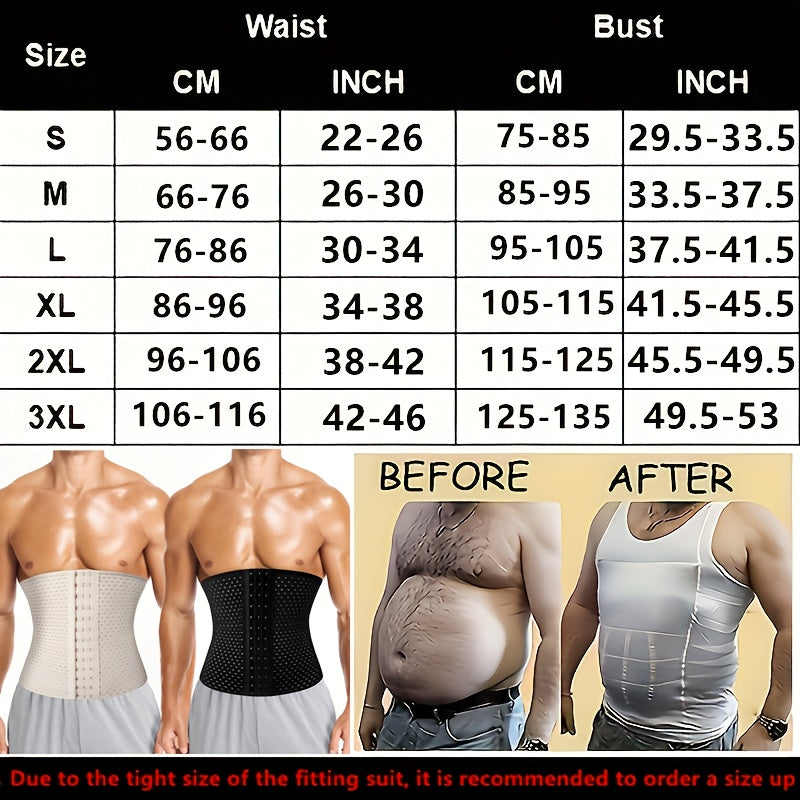 Men's Shapewear Set - Slimming Vest and Tummy Strap – view 2