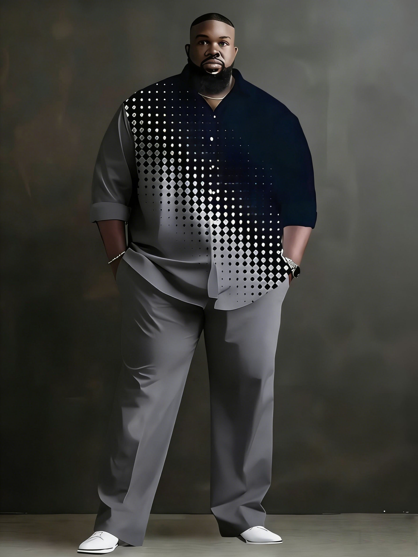 Men's Shirt and Pants Set - Letter Print – view 2