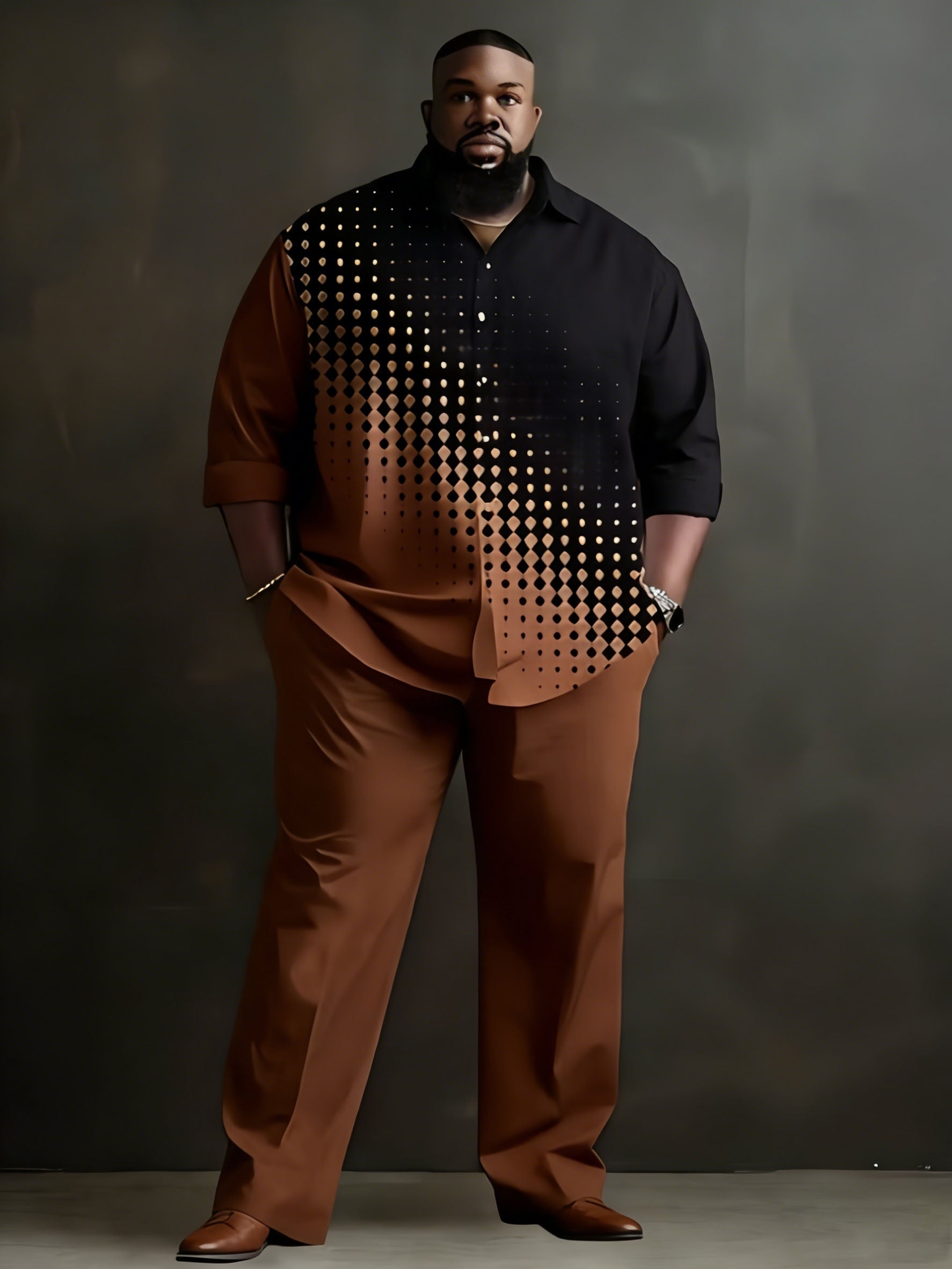 Men's Shirt and Pants Set - Letter Print – view 3