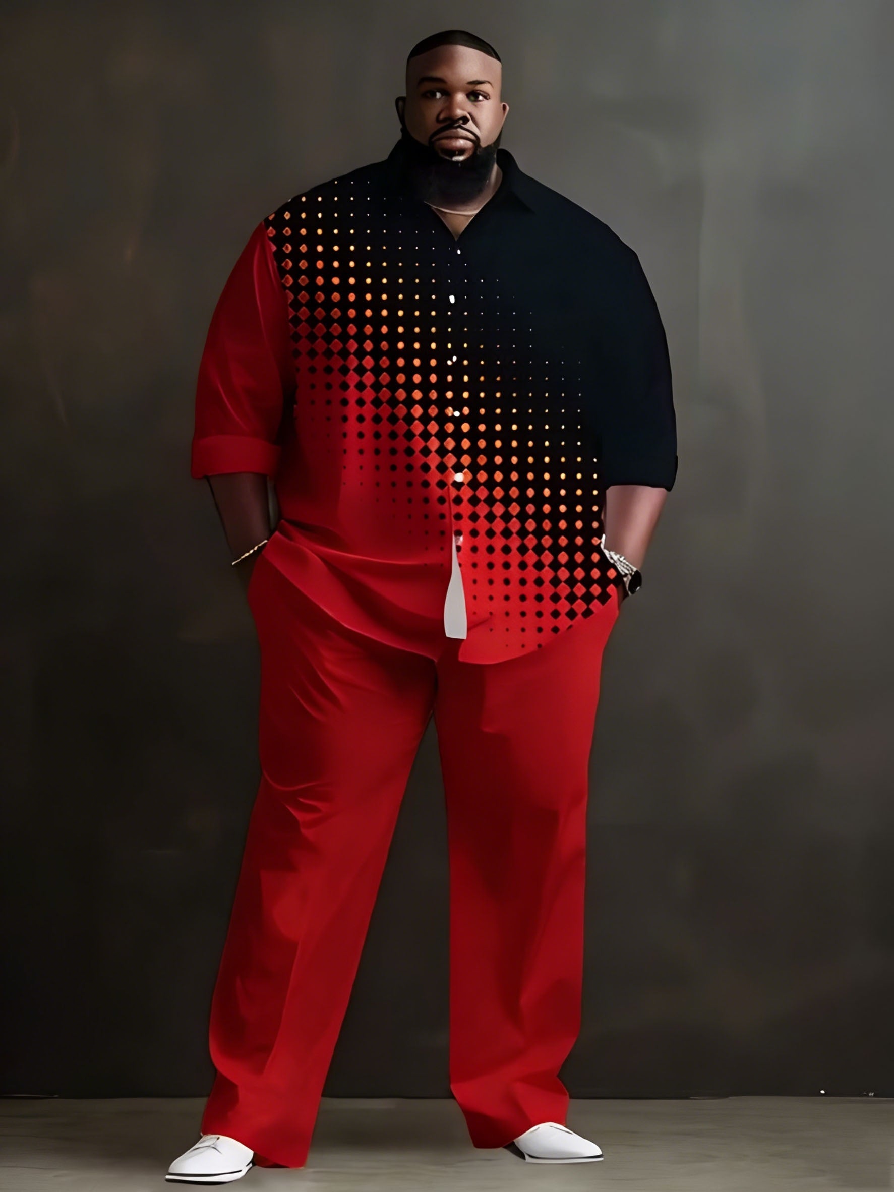 Men's Shirt and Pants Set - Letter Print – view 8